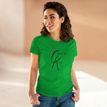 Women's Cotton Tee - "Christ is King"