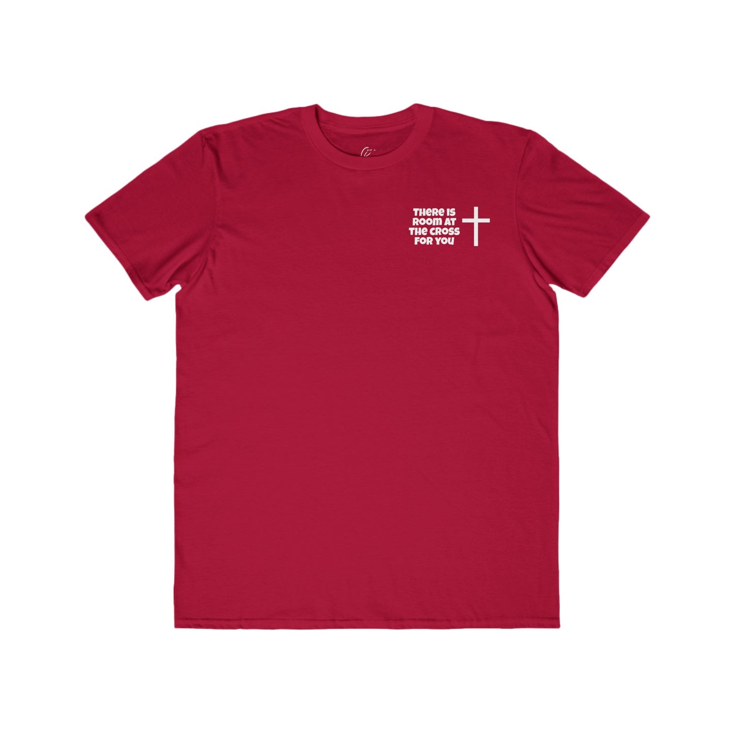 Men's Cotton Tee - Small Design - "There is room at the cross for you"