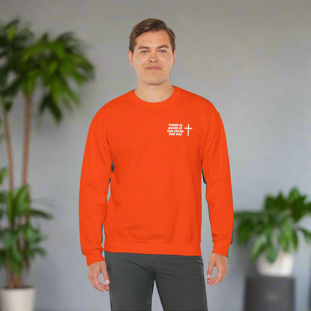 Unisex Crewneck Sweatshirt - Small Design - "There is room at the cross for you"